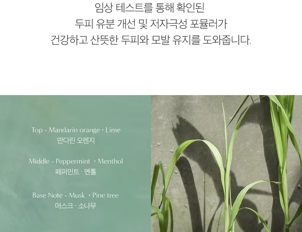 [지성민감두피] 무백 밤부민트샴푸 (500ml/1500ml) 상세페이지 18